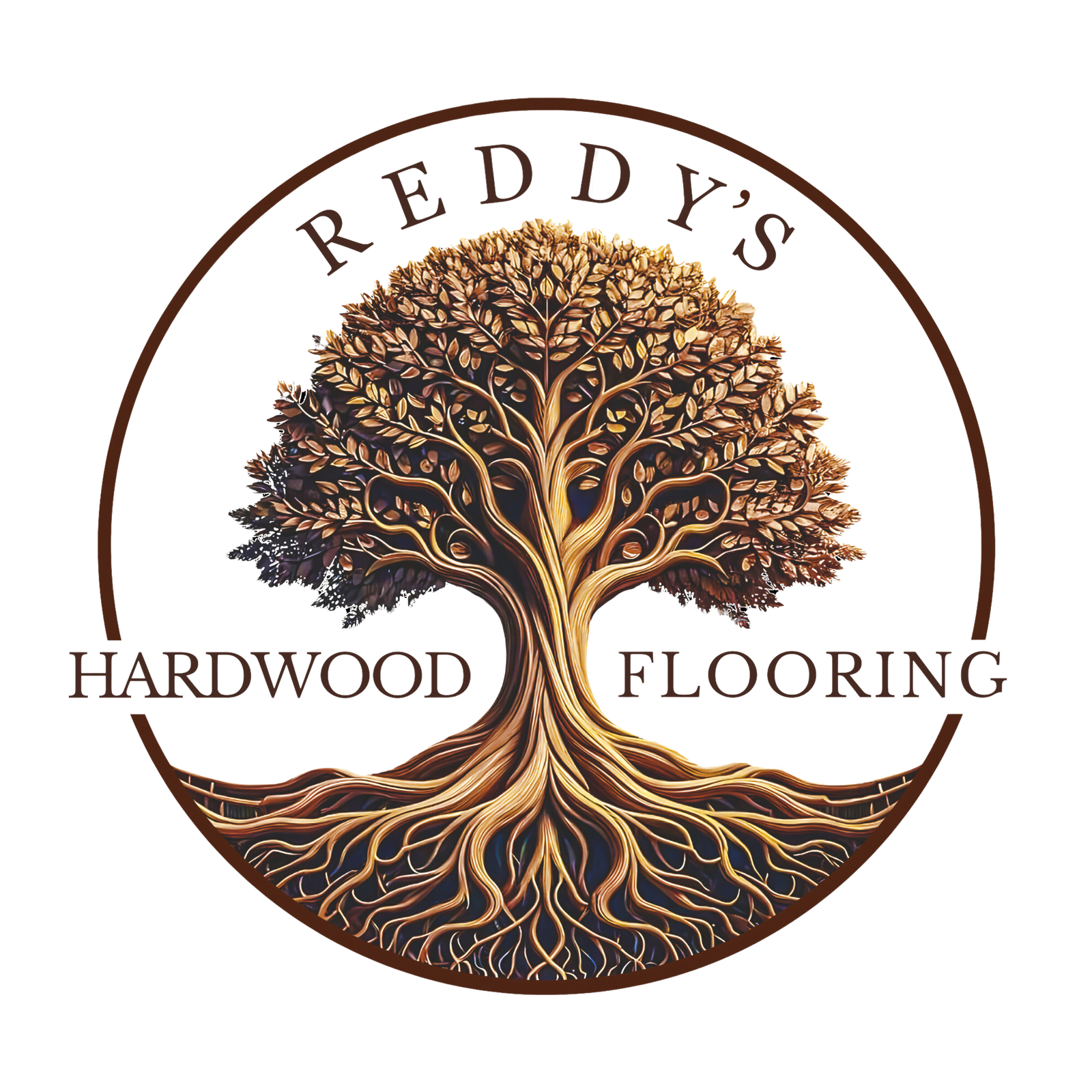 Reddy's Hardwood Flooring Logo made by Galaxy Sunset Designs