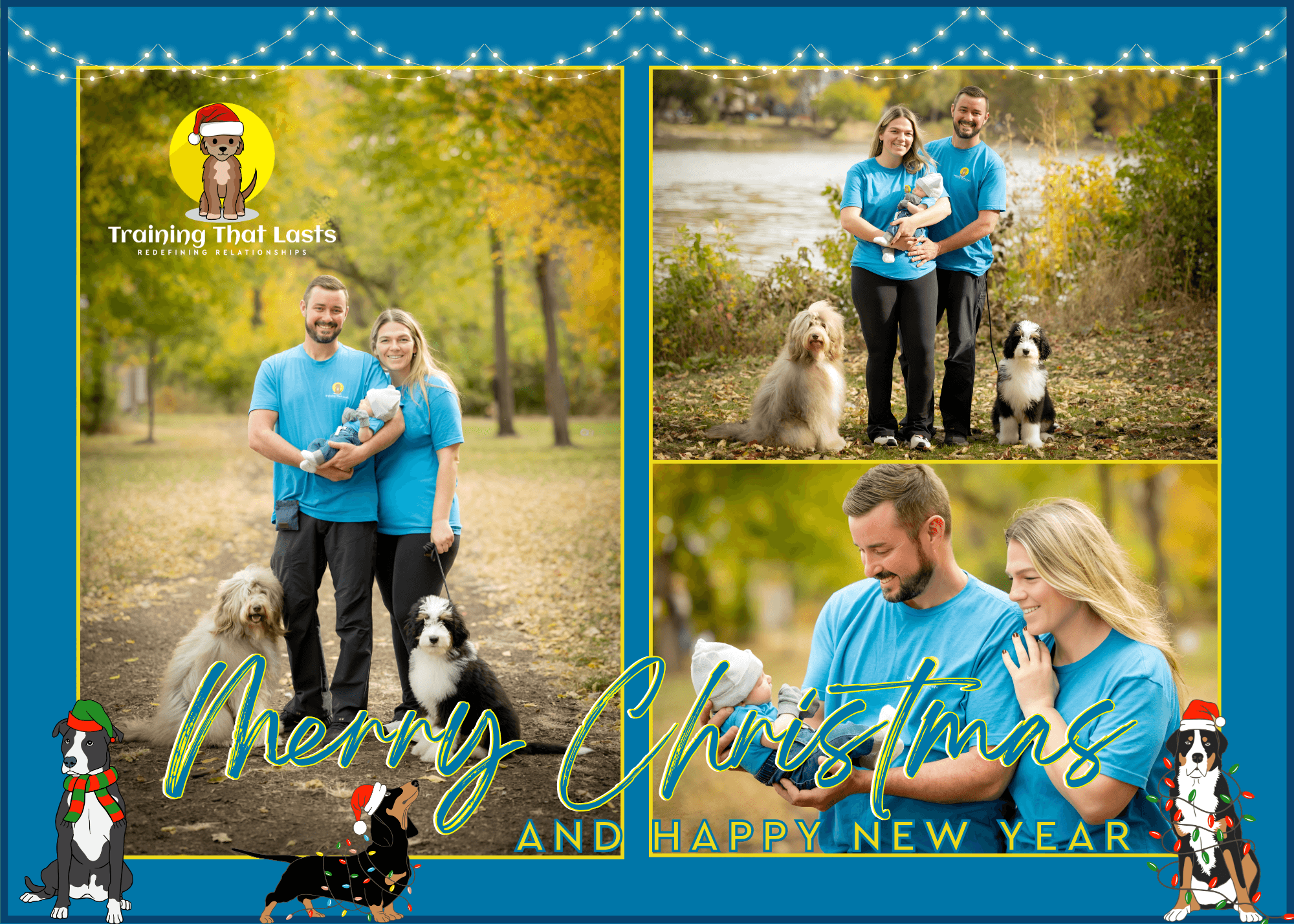 Training That Lasts holiday social media design